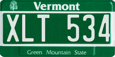 VT license plate XLT534