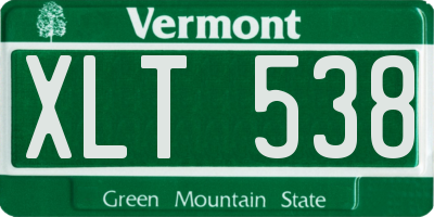 VT license plate XLT538