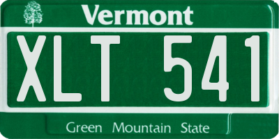 VT license plate XLT541