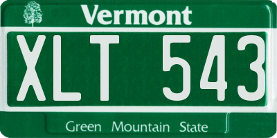 VT license plate XLT543