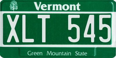 VT license plate XLT545