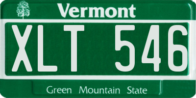 VT license plate XLT546