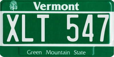 VT license plate XLT547