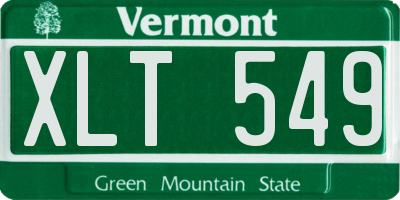 VT license plate XLT549
