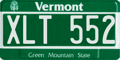 VT license plate XLT552