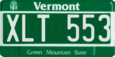 VT license plate XLT553