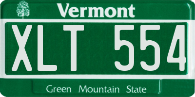 VT license plate XLT554