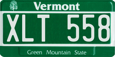 VT license plate XLT558