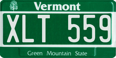 VT license plate XLT559