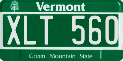 VT license plate XLT560
