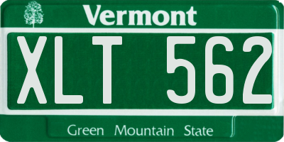 VT license plate XLT562