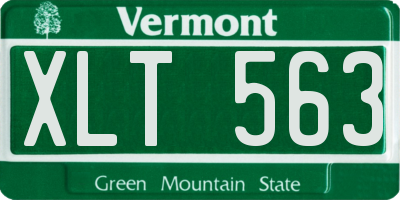 VT license plate XLT563