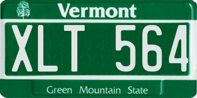 VT license plate XLT564