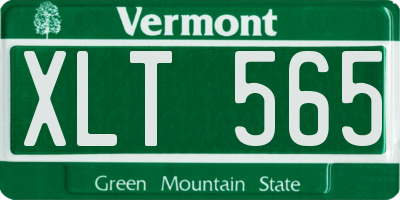 VT license plate XLT565