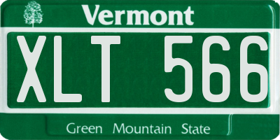 VT license plate XLT566