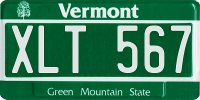 VT license plate XLT567