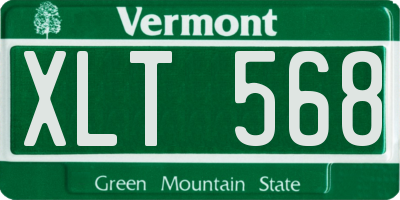 VT license plate XLT568