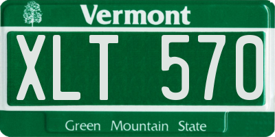 VT license plate XLT570
