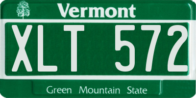 VT license plate XLT572
