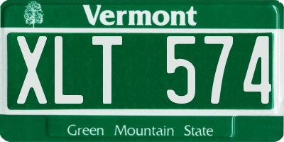 VT license plate XLT574