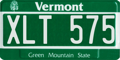 VT license plate XLT575