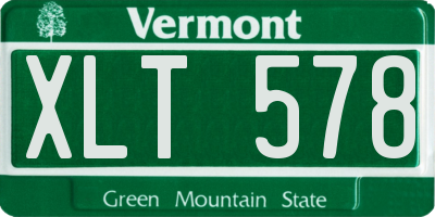 VT license plate XLT578