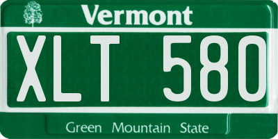 VT license plate XLT580