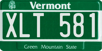 VT license plate XLT581