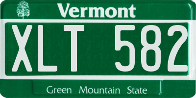 VT license plate XLT582