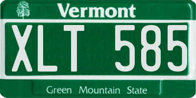 VT license plate XLT585