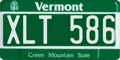 VT license plate XLT586