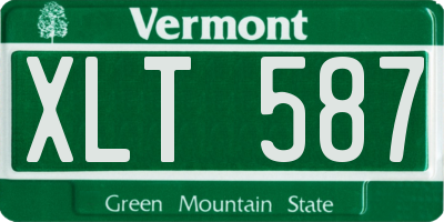 VT license plate XLT587