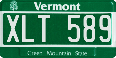 VT license plate XLT589