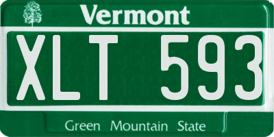 VT license plate XLT593