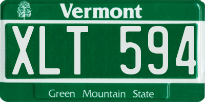 VT license plate XLT594