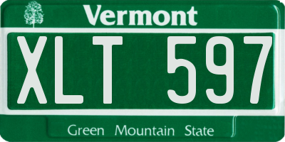 VT license plate XLT597