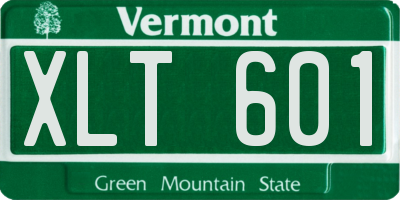 VT license plate XLT601