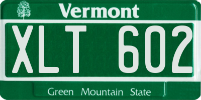 VT license plate XLT602