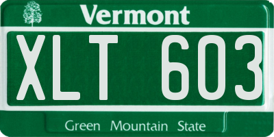 VT license plate XLT603