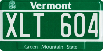 VT license plate XLT604
