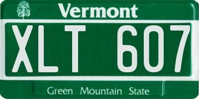 VT license plate XLT607