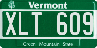 VT license plate XLT609