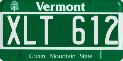 VT license plate XLT612