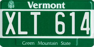 VT license plate XLT614