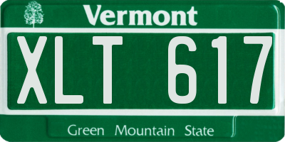 VT license plate XLT617