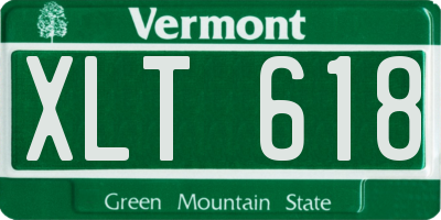 VT license plate XLT618