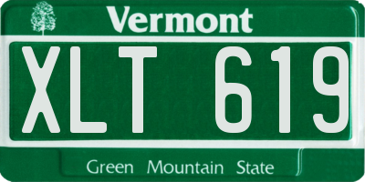 VT license plate XLT619