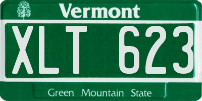 VT license plate XLT623