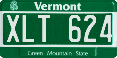 VT license plate XLT624