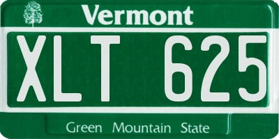 VT license plate XLT625